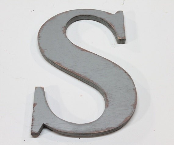 wooden letter S 18 inch wedding decor wood