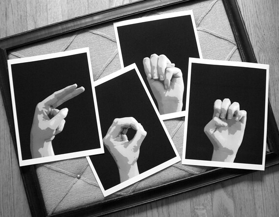 Items similar to HOME . . . ASL Sign Language Letters Art Photography ...