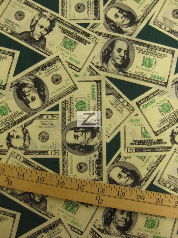 American Money Dollar By RJR Fabrics 100 Cotton by BigZFabric