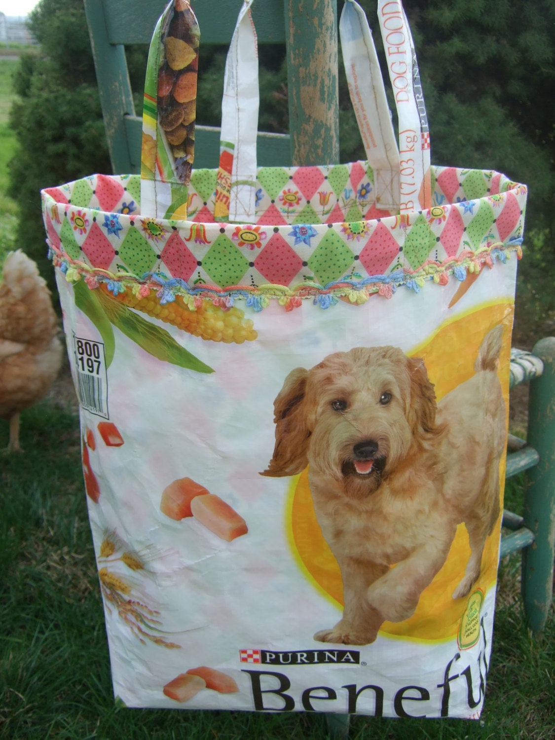 Fun Colorful Dog Food Bag Market Tote by farmhouselifebyemily