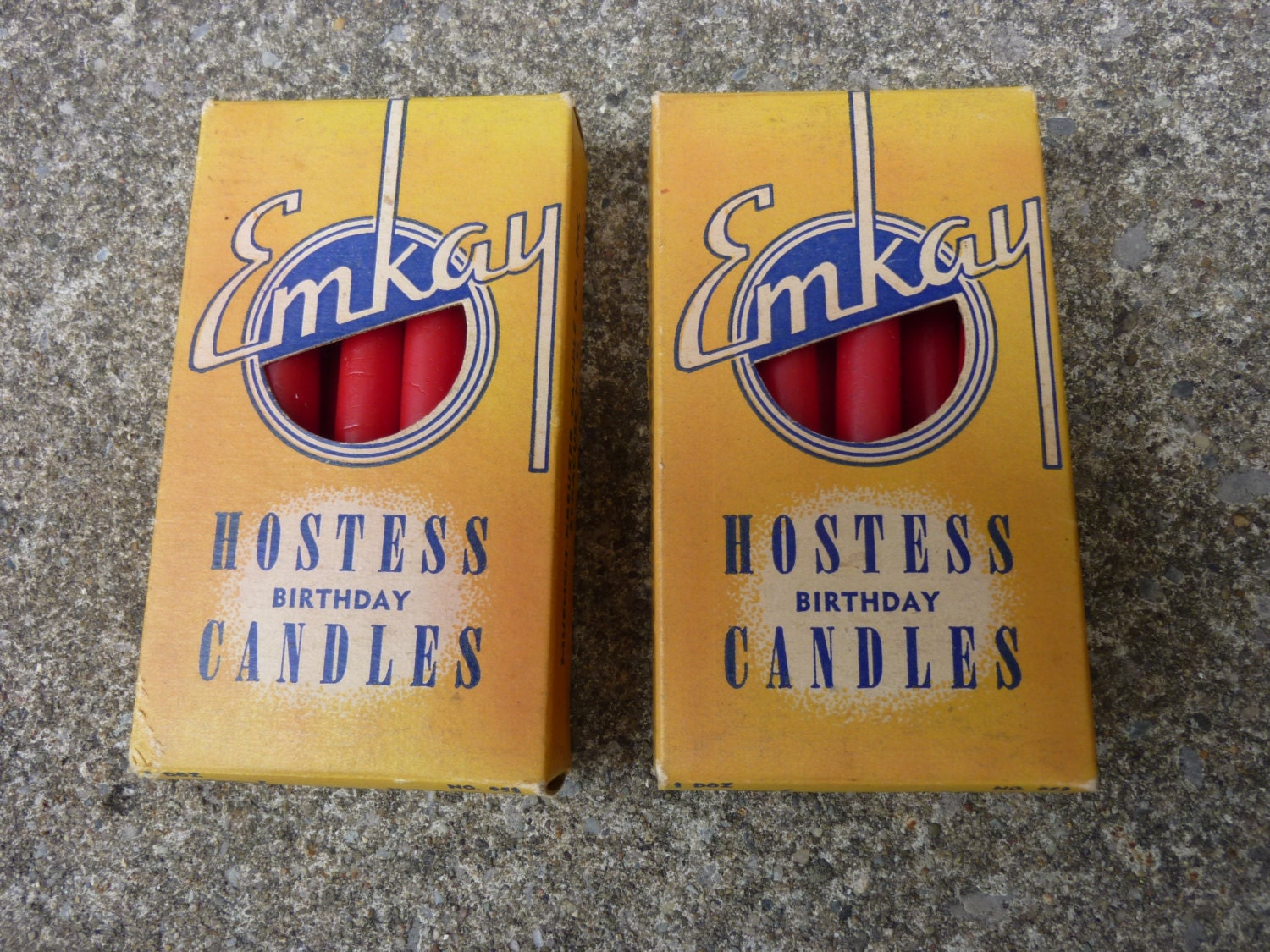 Birthday Candles Vintage Emkay Hostess Candles 2 Box Set Made