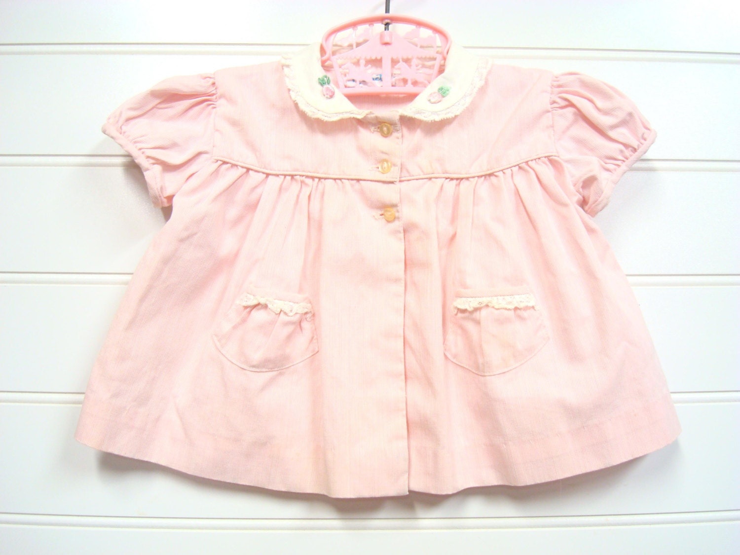 Vintage Baby Clothes Baby Girl Dress With Tiny by OnceUponADaizy