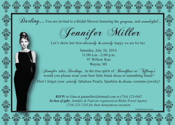 Breakfast At Tiffany's Invitations 6