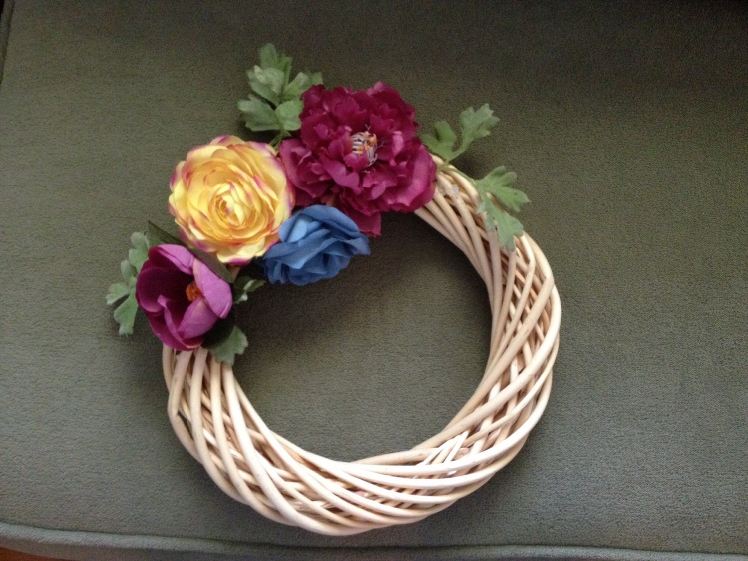 Wicker Wreath decorated with Variety of by Itsafamilyaffairtoo