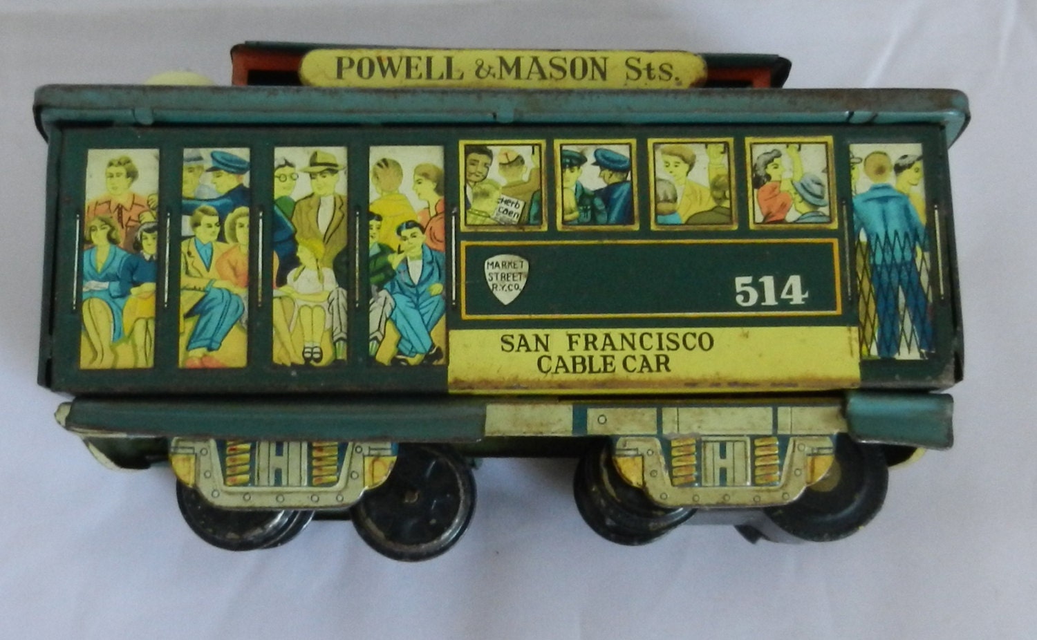 Friction Toy 1950s Tin San Francisco Cable Car