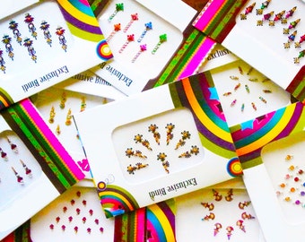 Lot of 12 High Quality Bindi Set / Handpicked Designer Bindis/ Indian Traditional Stickers Surprise Value Set