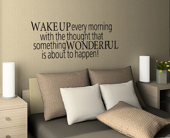 Wake Up Every Morning Inspirational Wall Quote Sticker Vinyl