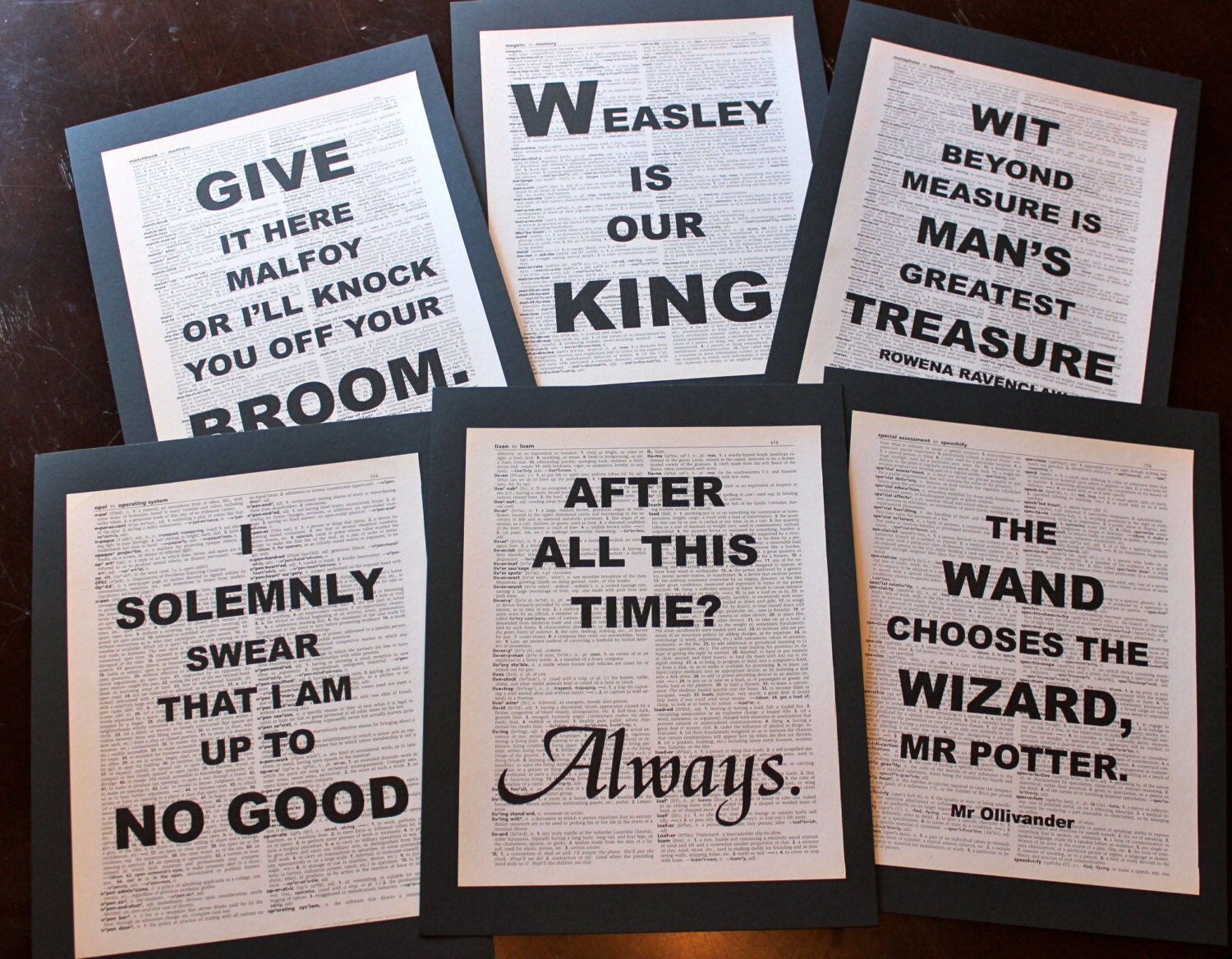 Harry Potter Dictionary Print Quote Pages for Harry Potter