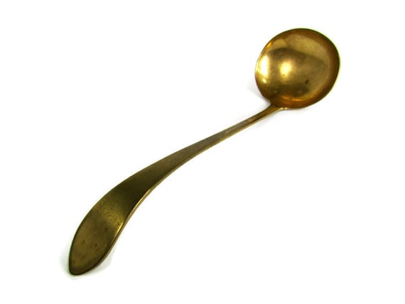 24 Karat Gold Plate Small Ladle by AtticAndBarnTwo on Etsy