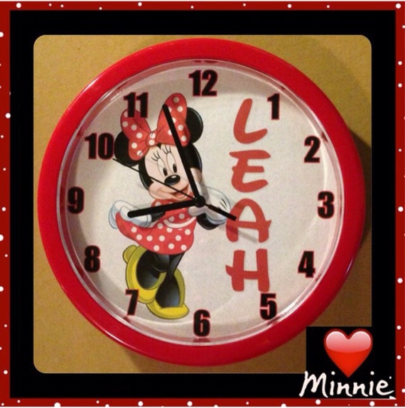 Personalized Minnie Mouse Wall Clock
