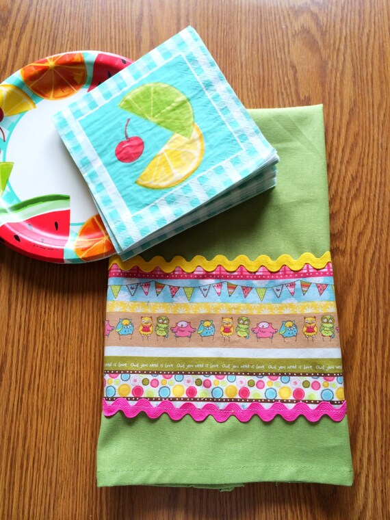 Owl Print Tea Towel Novelty Tea Towel