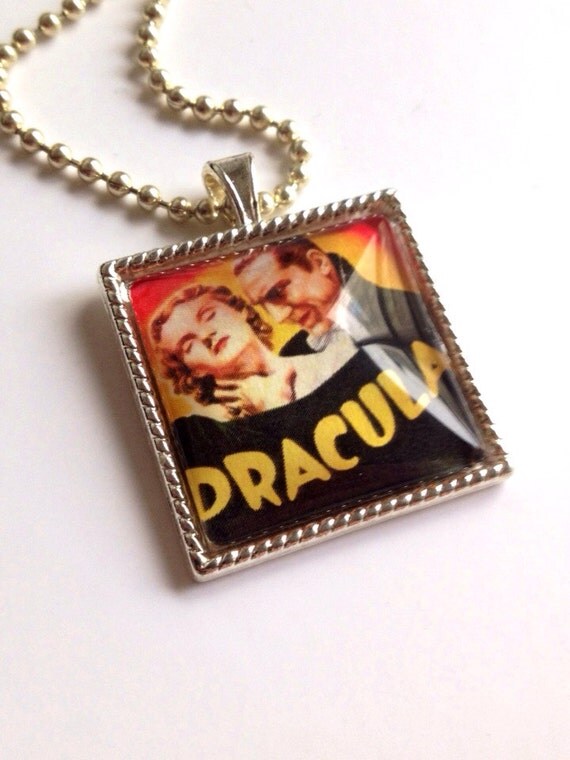 Vampire necklace Horror movie pendant Rockabilly by ThomiGirlPink