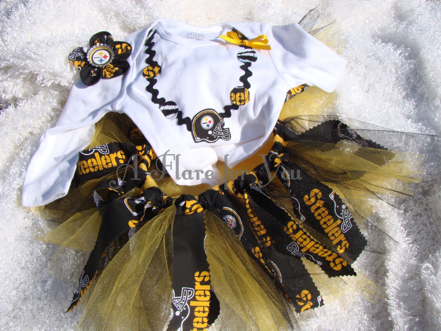 NFL Necklace Tutu outfit baby to 5T Denver Dallas Raiders