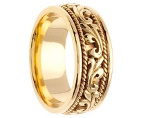 14k 9mm matching celtic wedding rings