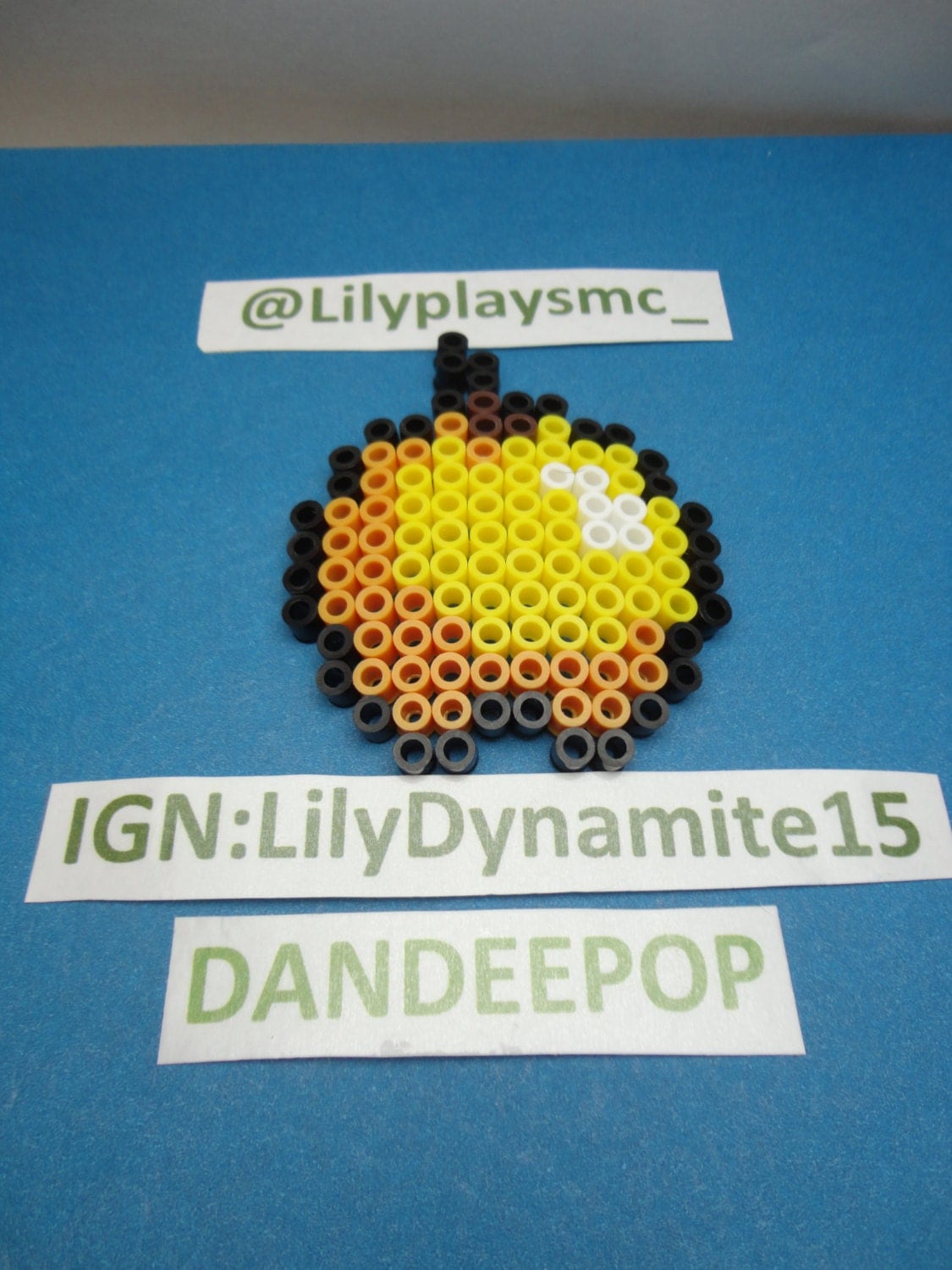 Minecraft Inspired Handmade Perler Bead Fused Golden Apple