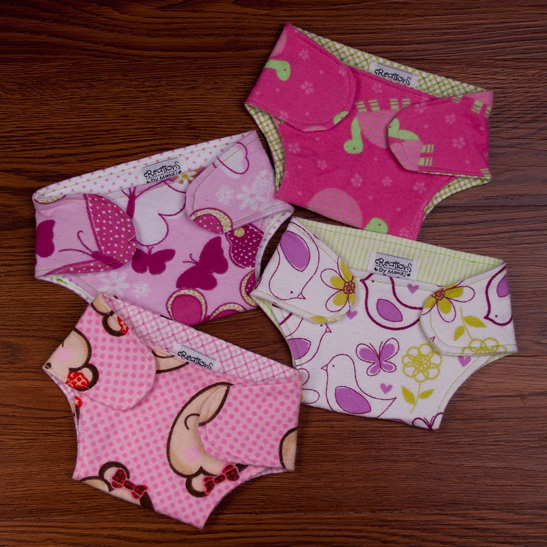 Choose your own set of doll diapers.