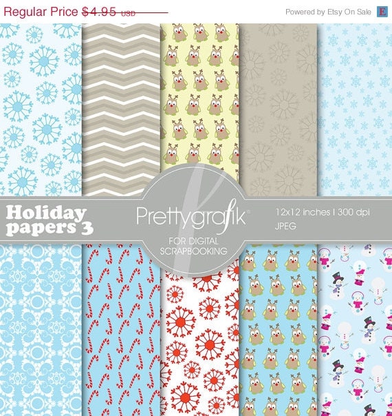80% OFF SALE Christmas digital paper, commercial use, scrapbook papers, background - PS563 Il_570xn