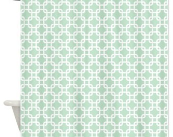 Mint shower curtain | Etsy Mint shower curtain | Etsy