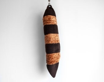 Raccoon Tail, Animal Tail, Dress Up, Cosplay, Woodland Animal, Brown Rust Orange, Stripes Geometric