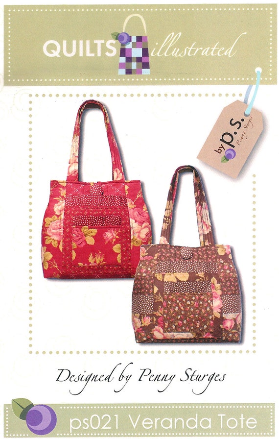 PS021 Veranda Tote bag paper sewing pattern by Quilts Illustrated