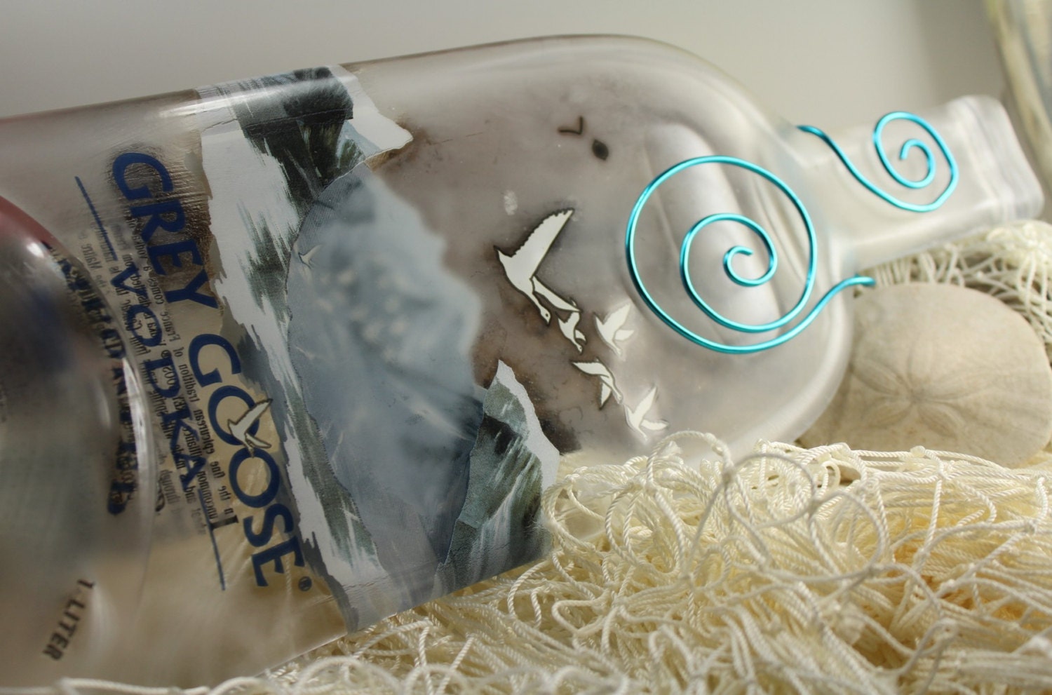 Grey Goose Melted Bottle Flattened Large Grey Goose Bottle