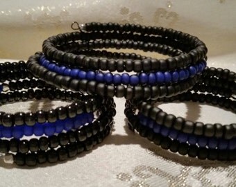 Thin Blue Line Bracelet