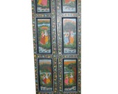 Tribal Wall Panel Radha krishna Hand Painted Bifold Closet Door