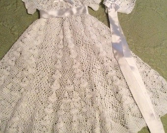 Heirloom Vintage style Christening gown crochet pattern, blessing pattern, baptismal pattern, pattern