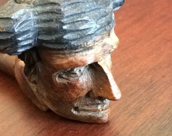 Pipe Made In Spain, Carved Wood Pipe, Matador, Face Pipe, Hand Carved Pipe, Wood Pipe, Hand Made Pipe, Face Pipe