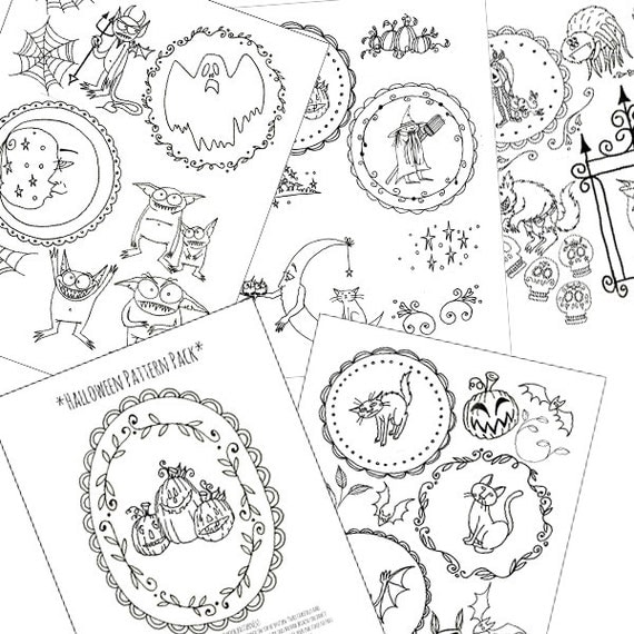 halloween embroidery patterns printable set of digital downloadable pdf hand embroidery moon cats pumpkins witch bats 0050 - Halloween Hand Embroidery Patterns halloween embroidery patterns printable set of digital downloadable pdf hand embroidery moon cats pumpkins witch bats 0050 - Halloween Hand Embroidery Patterns