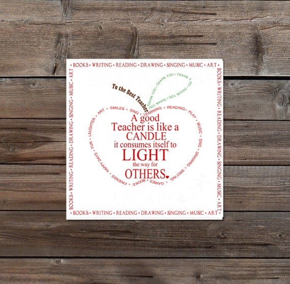 Teacher Appreciation Gift A Good Teacher Is like by TheArtyApples