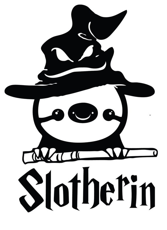 Download Funny Harry Potter Sloth Slotherin Decal Sticker by ...