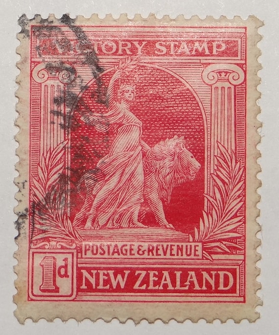 1920 New Zealand VICTORY Postage Revenue Stamp 1d by speshals