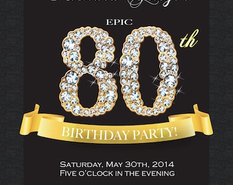 80TH BIRTHDAY INVITATION