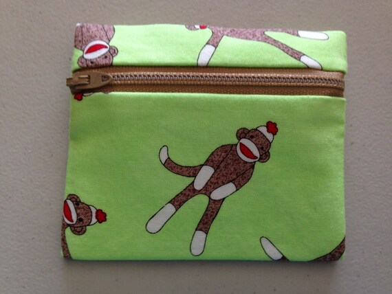 sock monkey coin purse