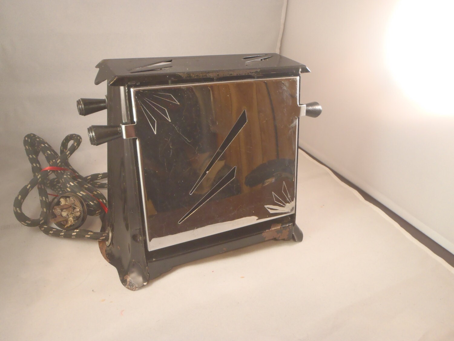 Vintage 1950s Metal Drop Side Toaster with Original by GiftsByJo