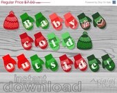 ON SALE 50 % OFF Baby it's Cold Outside Printable Banner, mittens and caps garland, winter party bunting, instant download, ready to print Il_170x135