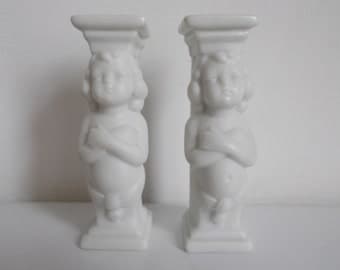 Hertwig Antique Miniature Bisque Porcelain Columns