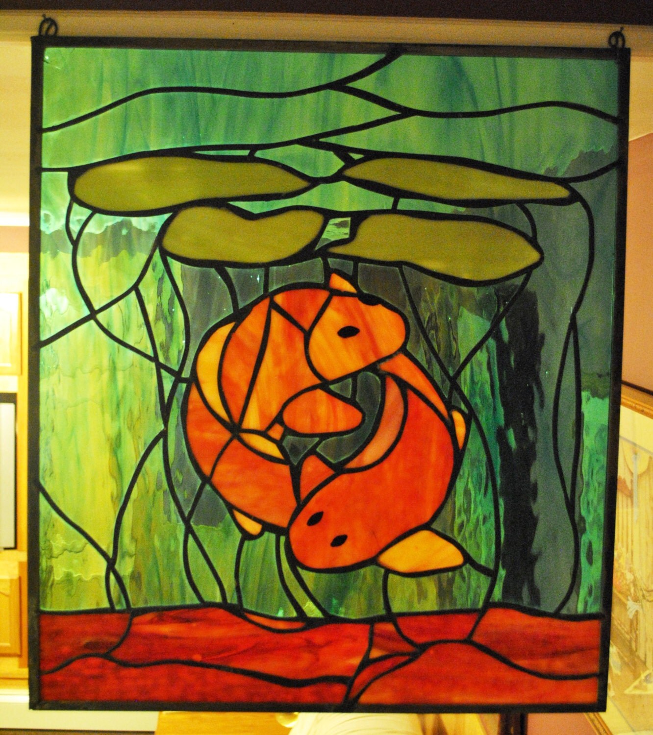 Stained Glass Coy Fish
