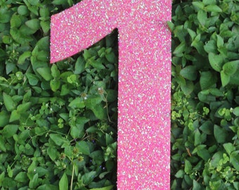 Items similar to Sparkly Gold Glitter Number 1- 1st Birthday- First