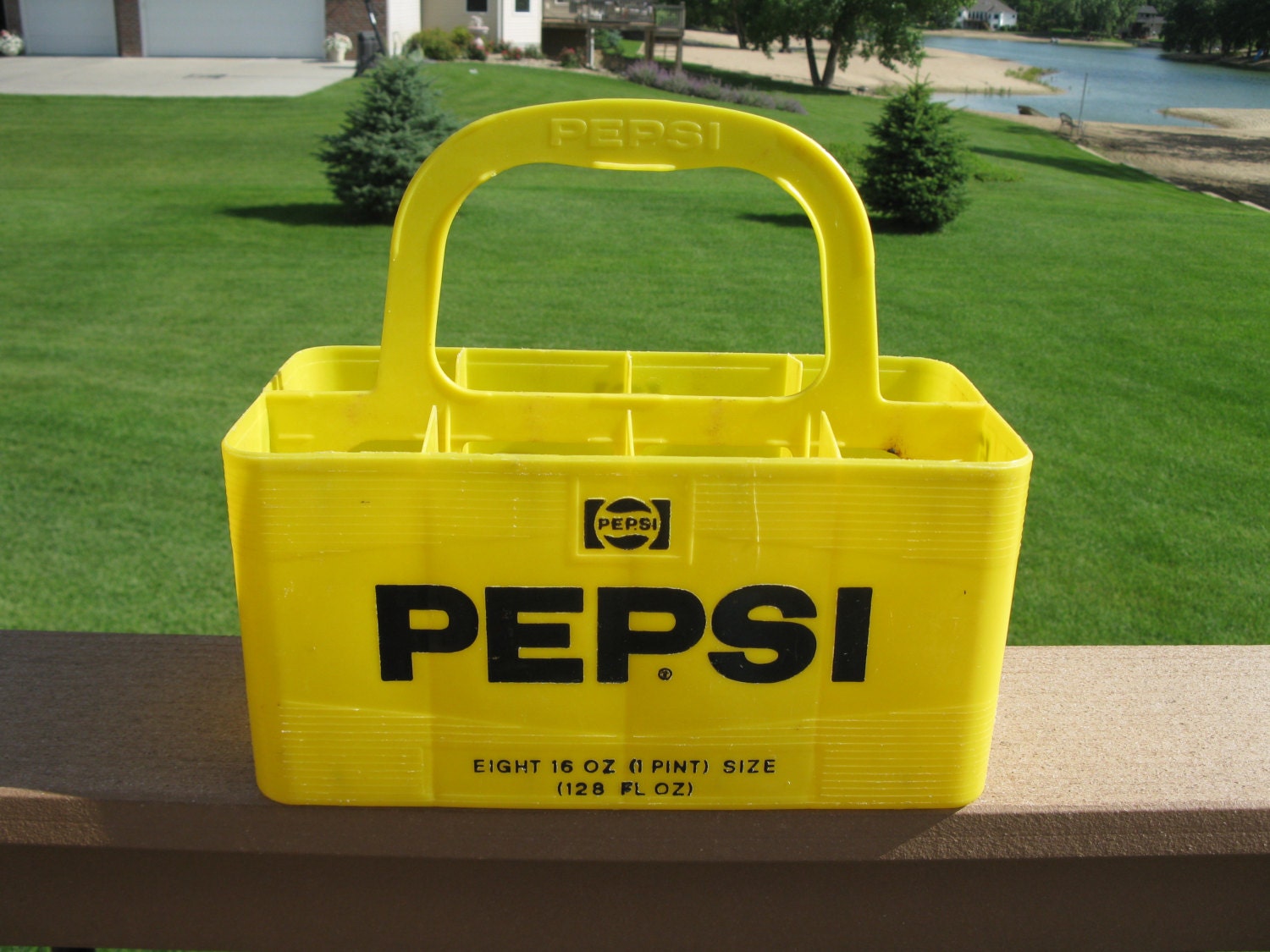Vintage Plastic Pepsi Crate Plastic carrier yellow