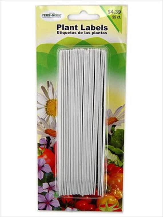 Pack of 25 Plant Label Stakes Reusable Plant Labels Ferry