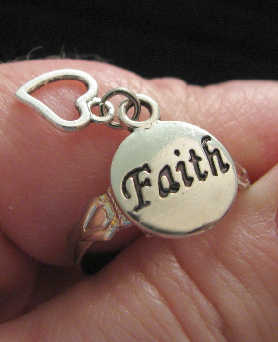 FAITH Adjustable Ring Inspirational Christian Jewelry