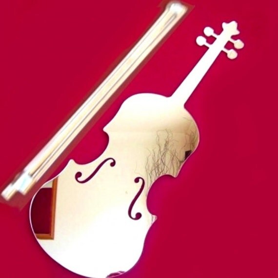 Violin Mirror with Bow Shaped Mirrors 5 Sizes Available
