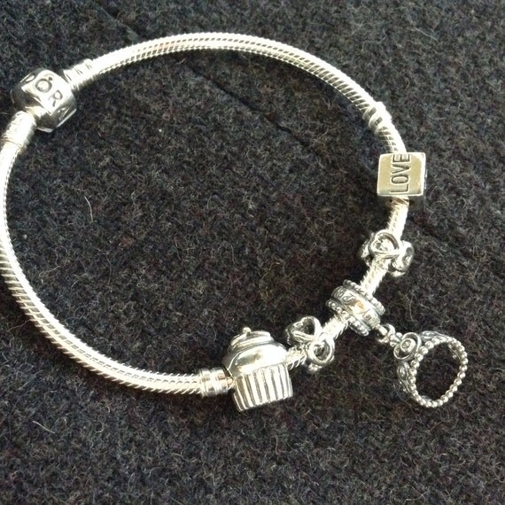 Items similar to Authentic Pandora bracelet threaded 925 Sterling