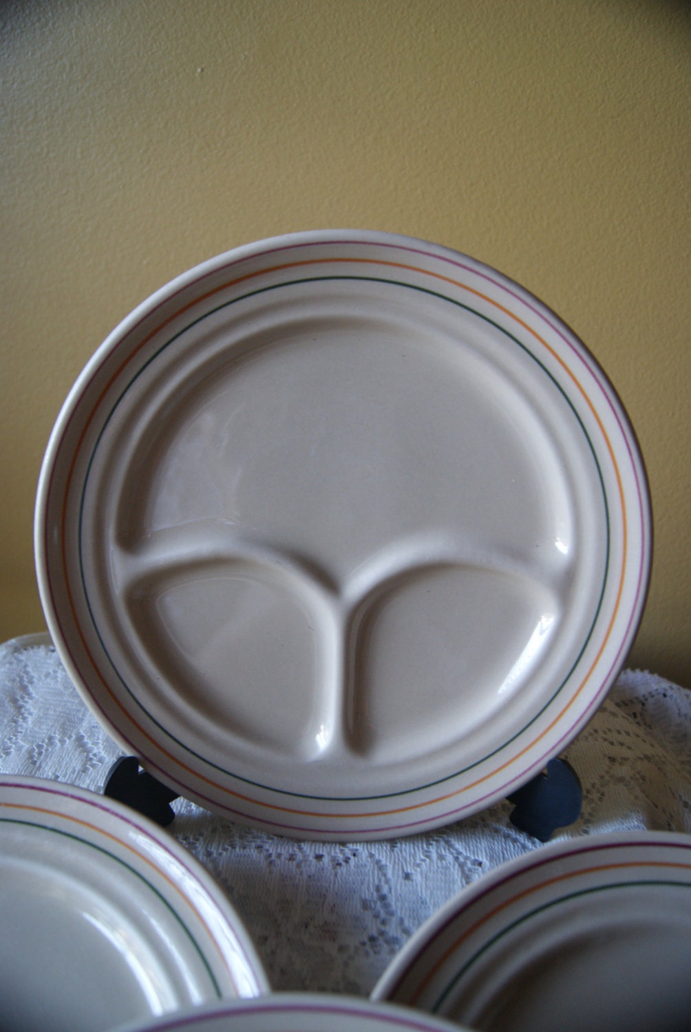 Vintage Buffalo China Divided Dishes Plates Restaurant Ware