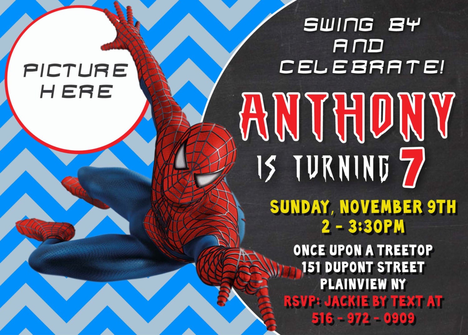 Spiderman Invitations Printables, Spiderman Invite, Spiderman Birthday 984