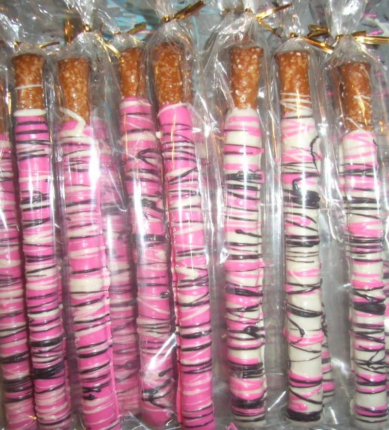Gourmet Chocolate Covered Pretzel Rods Individually Wrapped