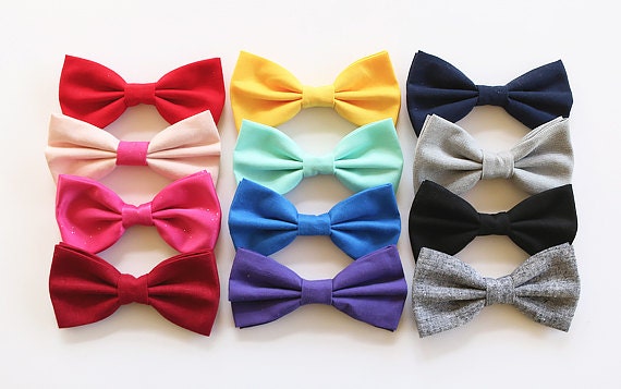 Solid Color Hair Bows Colorful Bows Solid Color Bow by rougebox