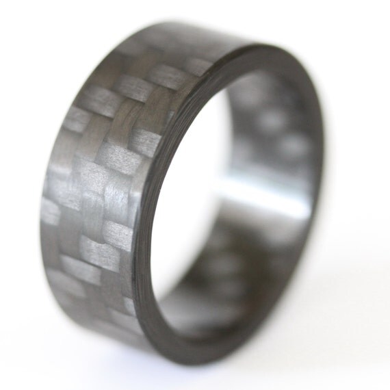 Carbon Fiber Ring HD Twill Block by Elementrings on Etsy